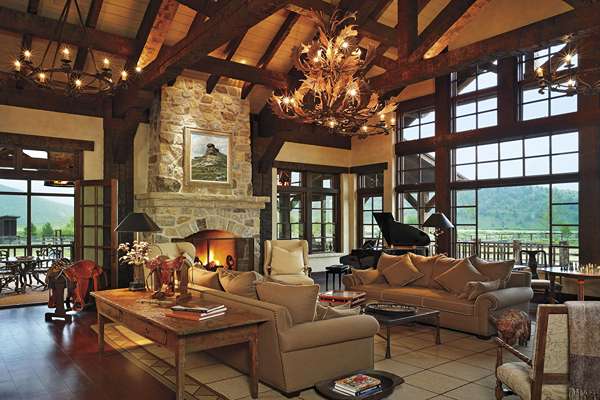 طراحی ویلا به سبک روستیک