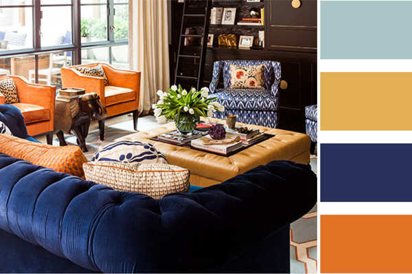 رنگ‌های گرم در طراحی داخلی